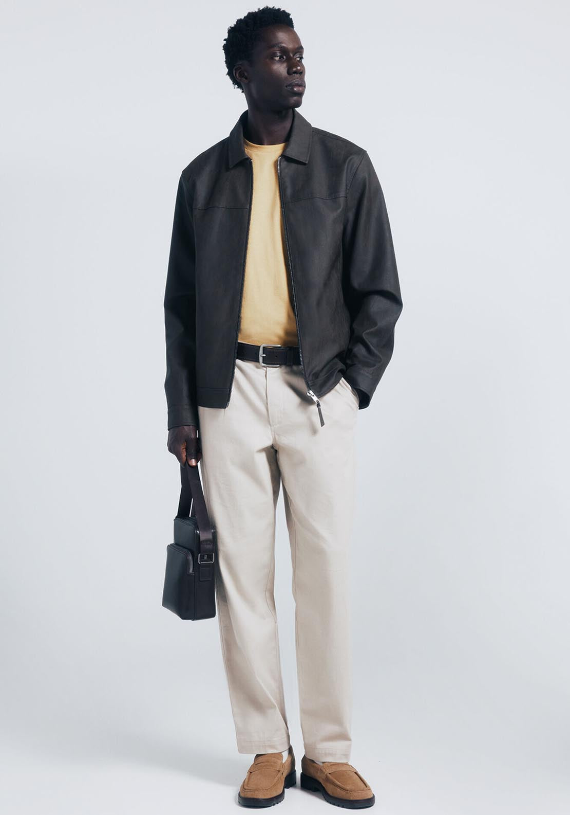 Springfield Faux Leather Jacket - Black 7 Shaws Department Stores