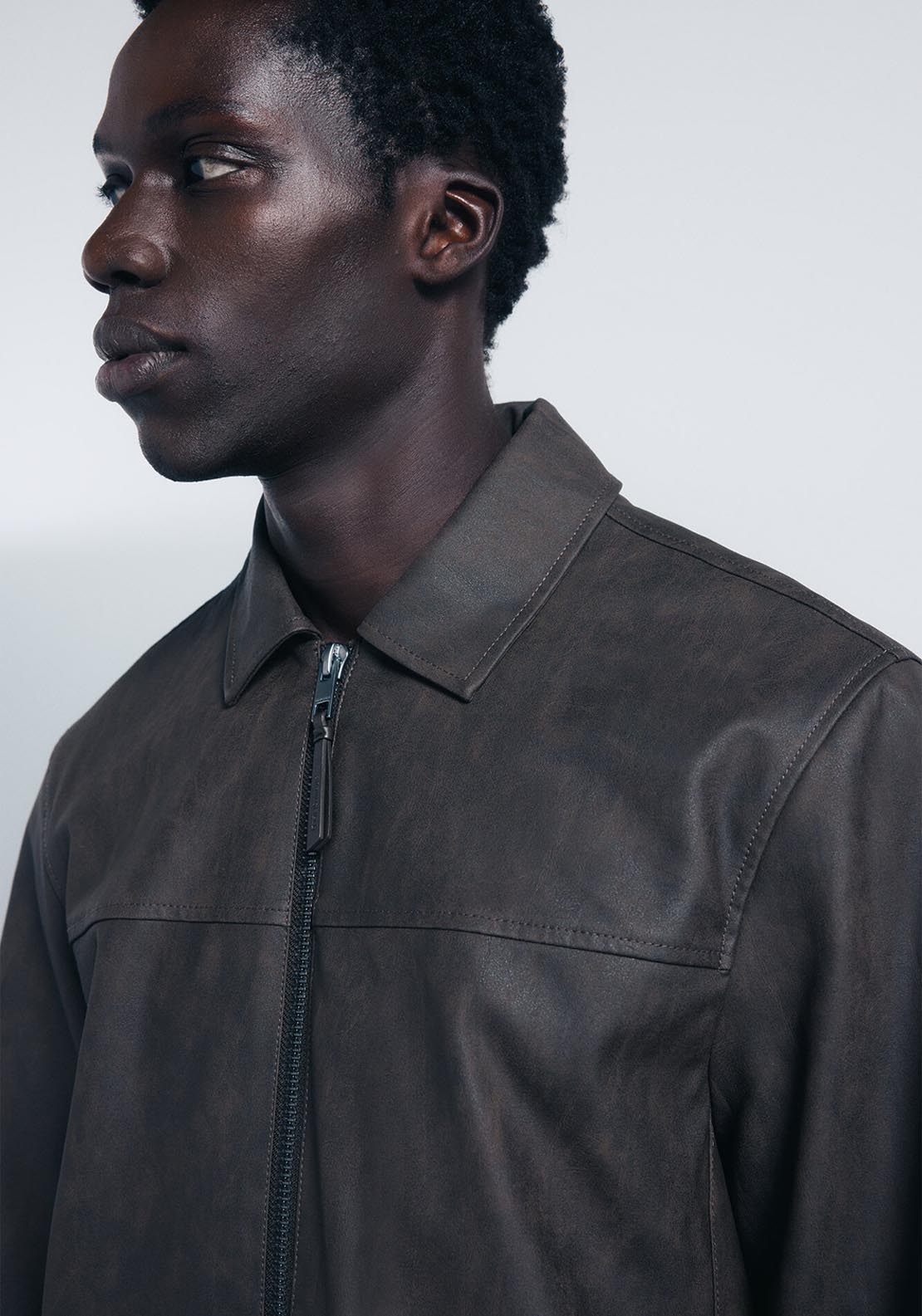 Springfield Faux Leather Jacket - Black 5 Shaws Department Stores