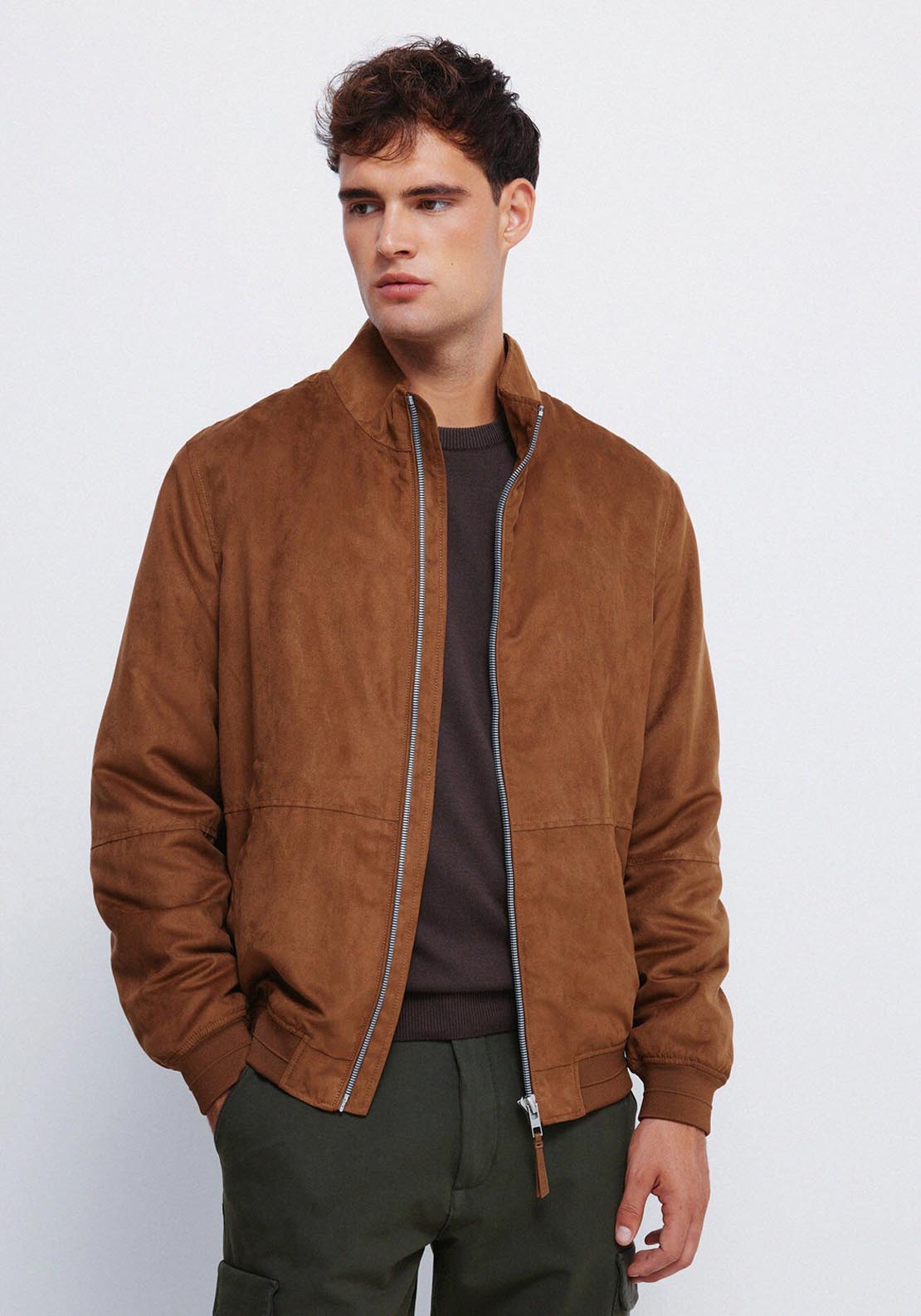 Suede Jacket - Beige/camel