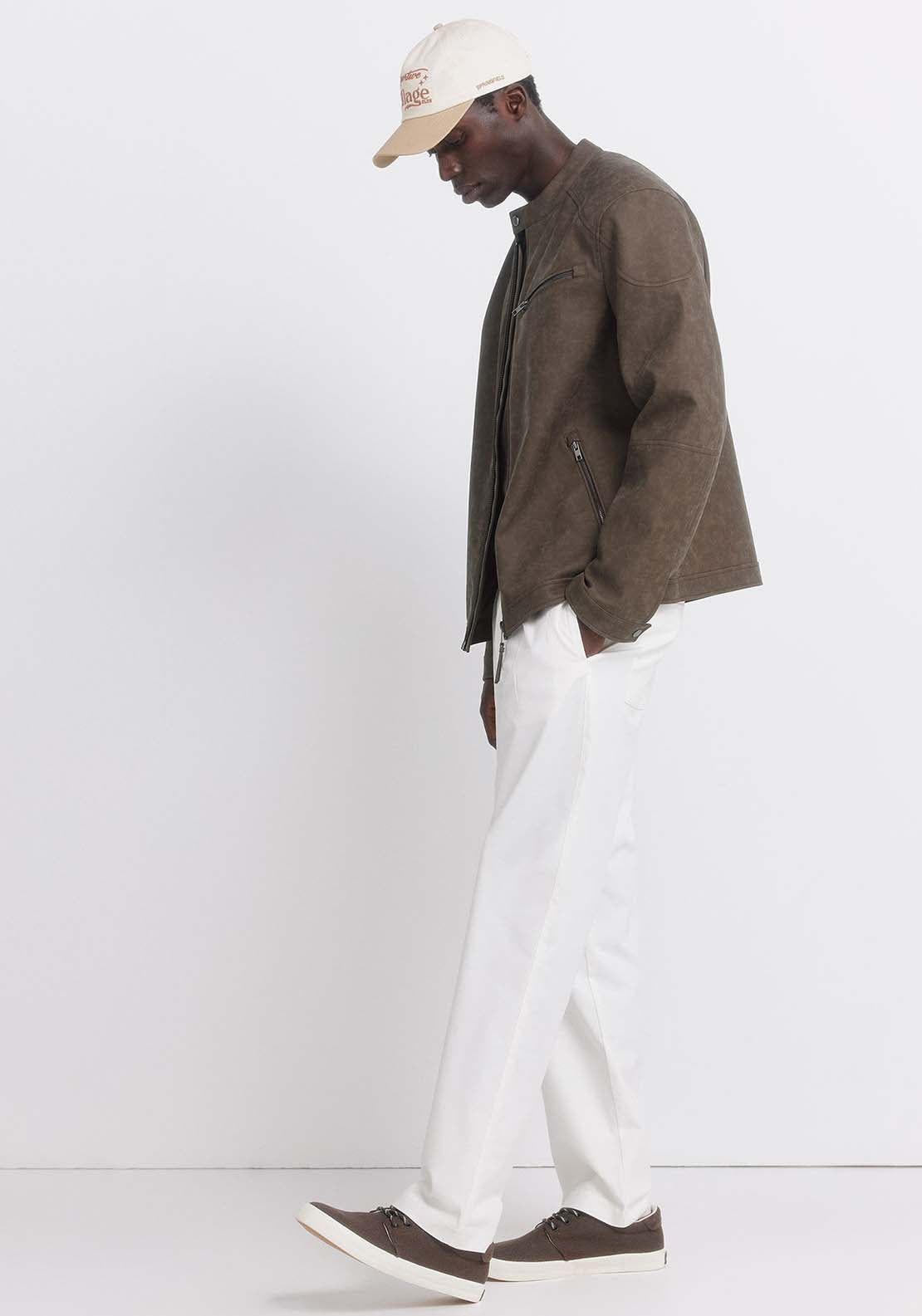 Faux Suede Jacket - Black
