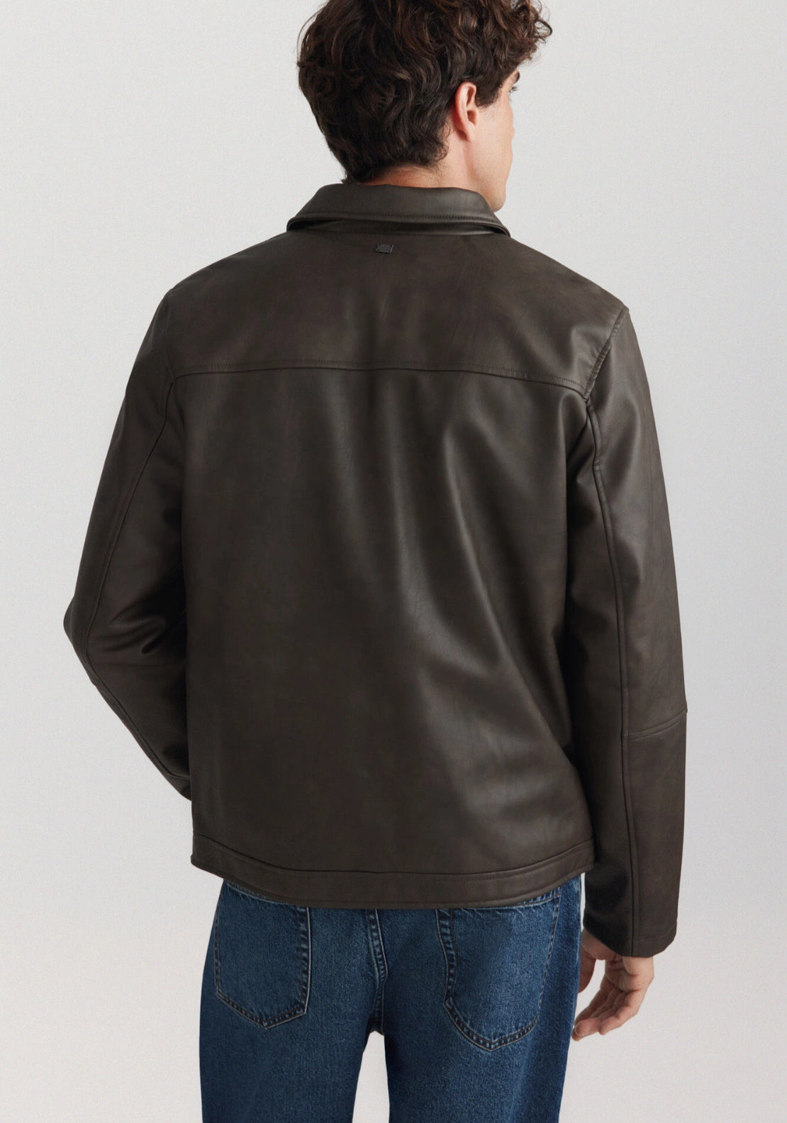 Aviator PU Jacket - Black