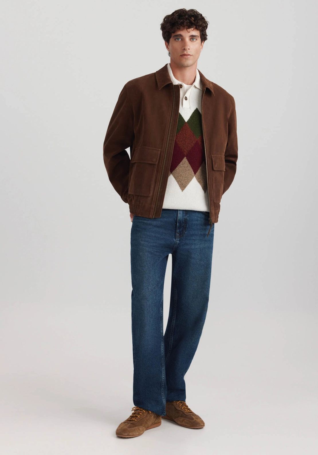 PU Aviator Jacket - Brown