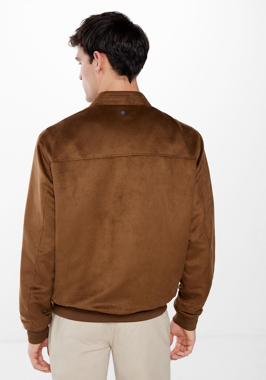 Springfield Faux suede jacket - Tan 3 Shaws Department Stores