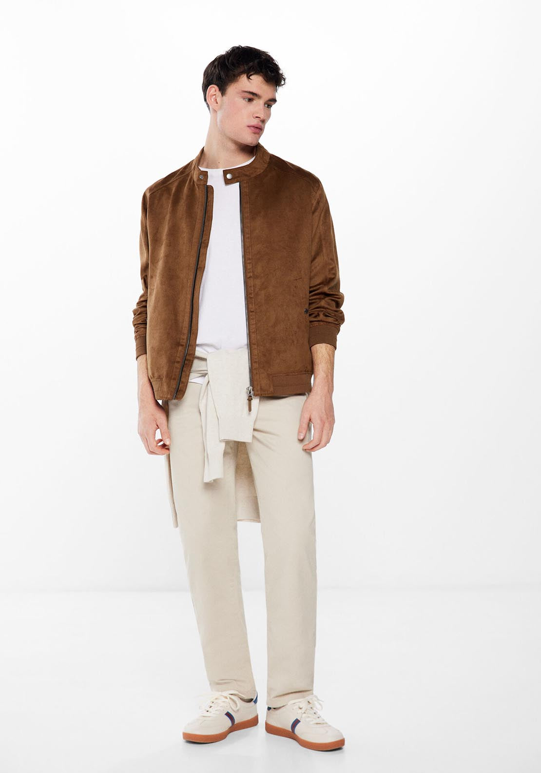 Springfield Faux suede jacket - Tan 6 Shaws Department Stores