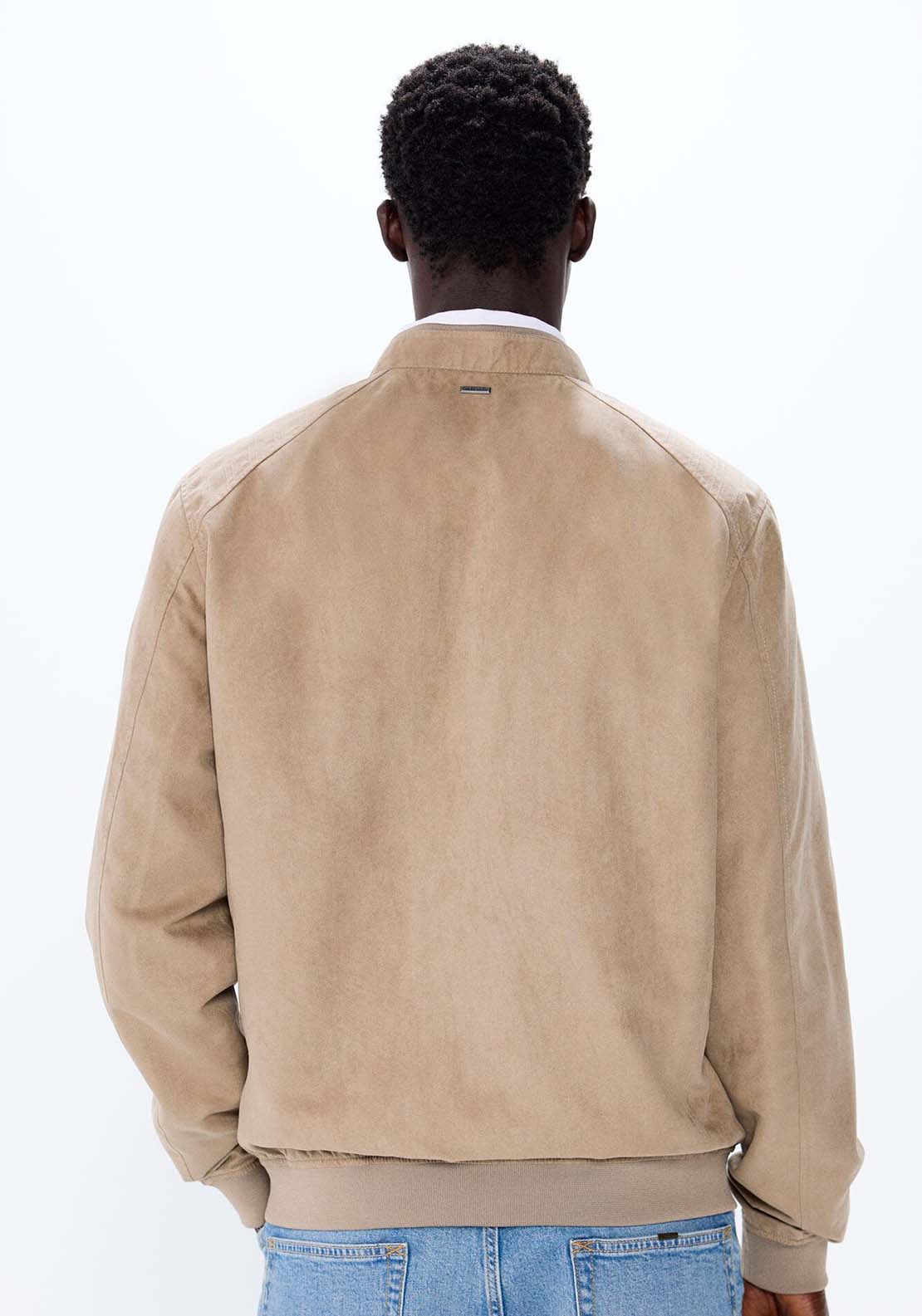 Springfield Faux suede jacket - Sand 3 Shaws Department Stores