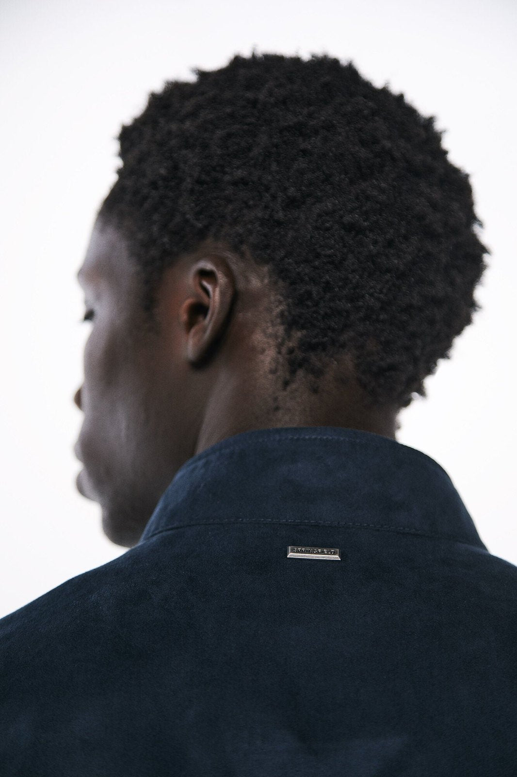 Springfield Faux suede jacket - Blue 6 Shaws Department Stores