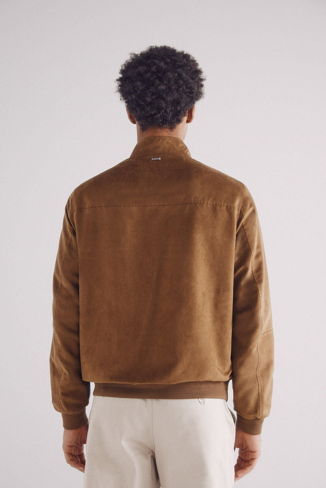 Springfield Faux suede jacket - Blue / Camel 4 Shaws Department Stores