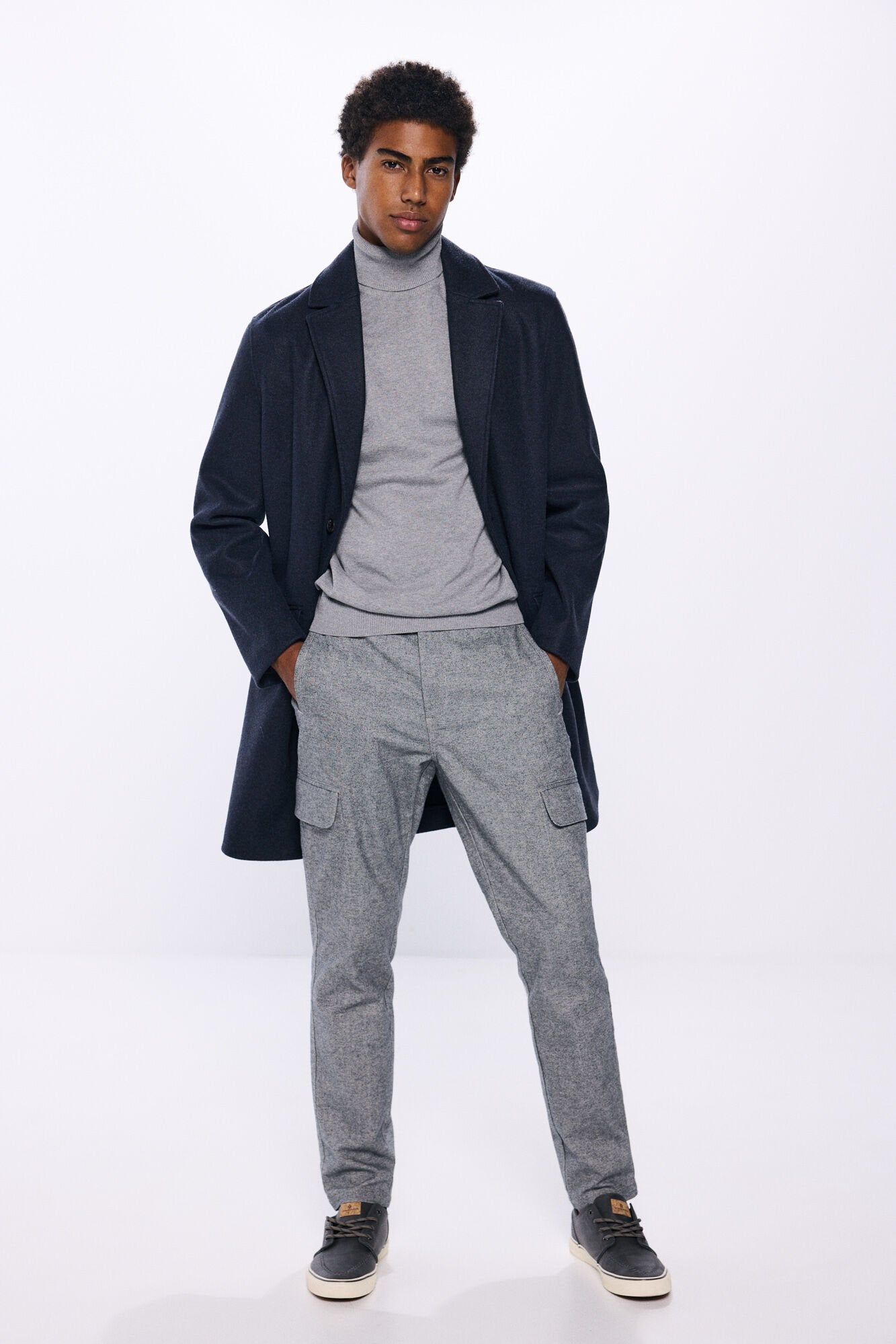 Springfield Short Wool -Effect Parka - Blue 4 Shaws Department Stores