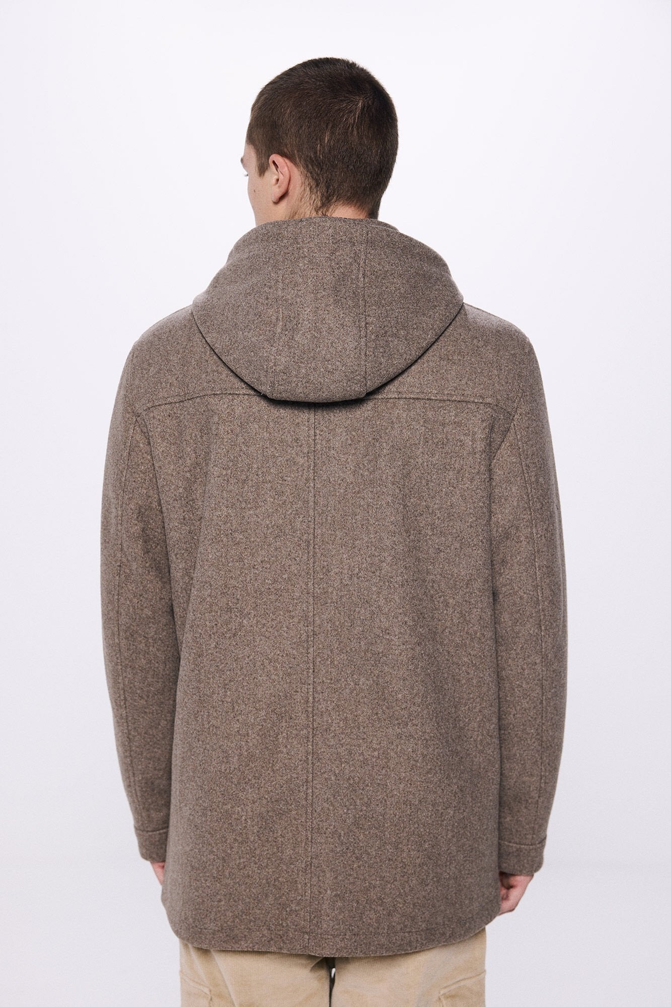 Springfield Hooded Faux Wool Parka - Sand 5 Shaws Department Stores