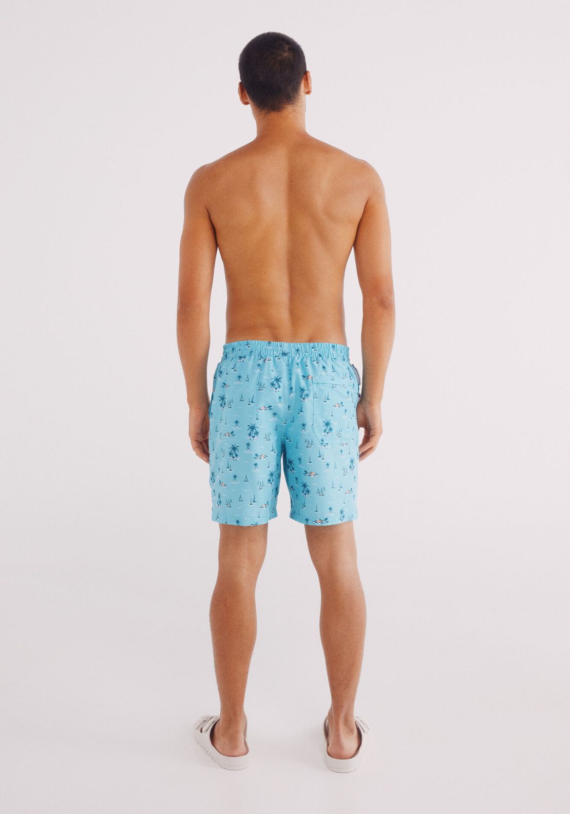 Springfield Plain Swim Shorts - Blue 2 Shaws Department Stores