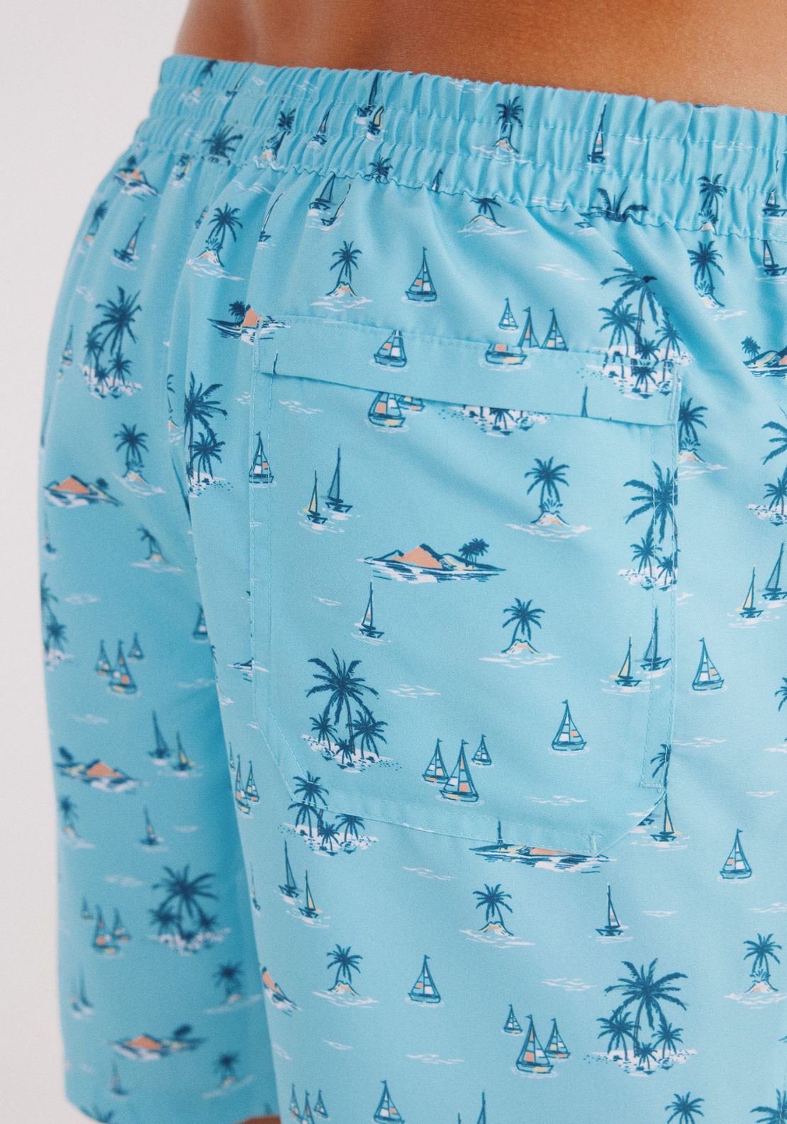 Springfield Plain Swim Shorts - Blue 4 Shaws Department Stores