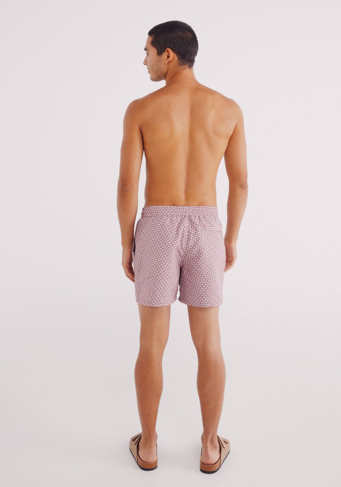 Springfield Fish print swimsuit with zip fastening pocket - Orange 2 Shaws Department Stores