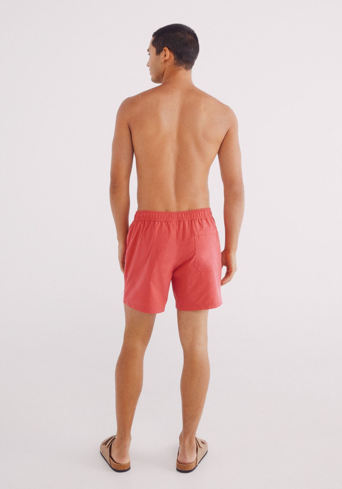 Springfield Plain Swim Shorts - Red / Coral 2 Shaws Department Stores