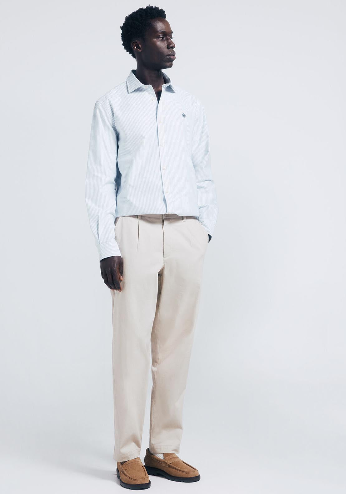 Striped Oxford Shirt - Blue