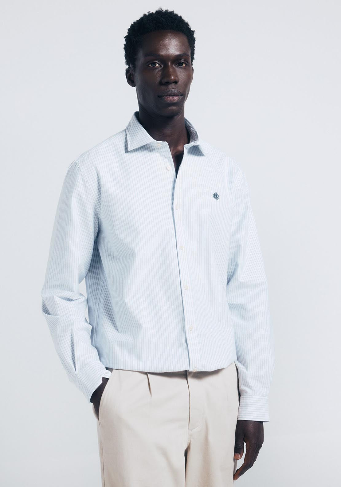 Striped Oxford Shirt - Blue