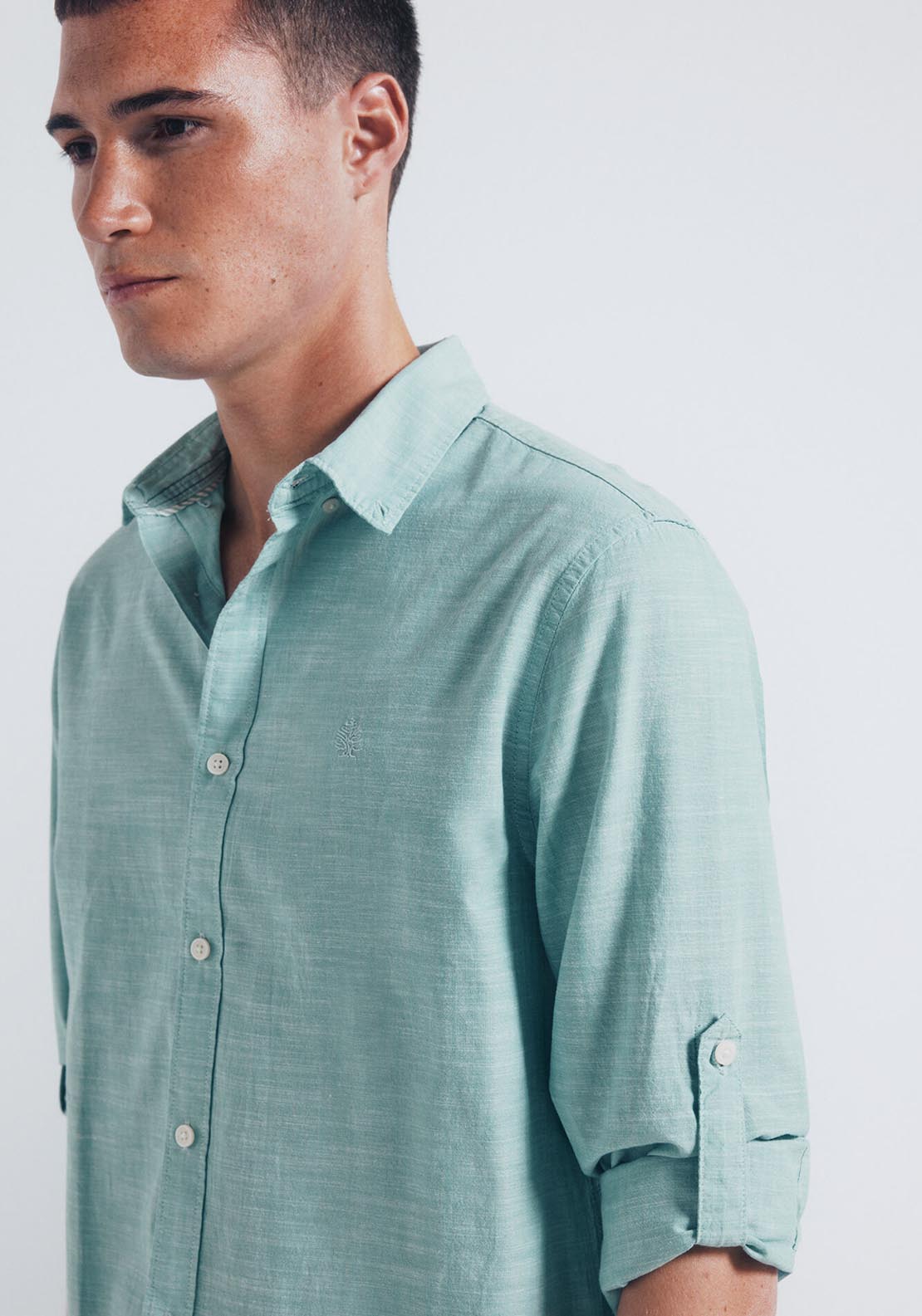 Slub Cotton Shirt - Green
