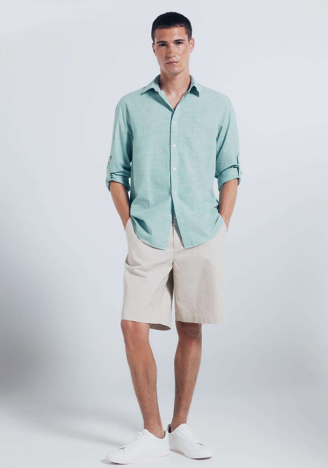 Slub Cotton Shirt - Green