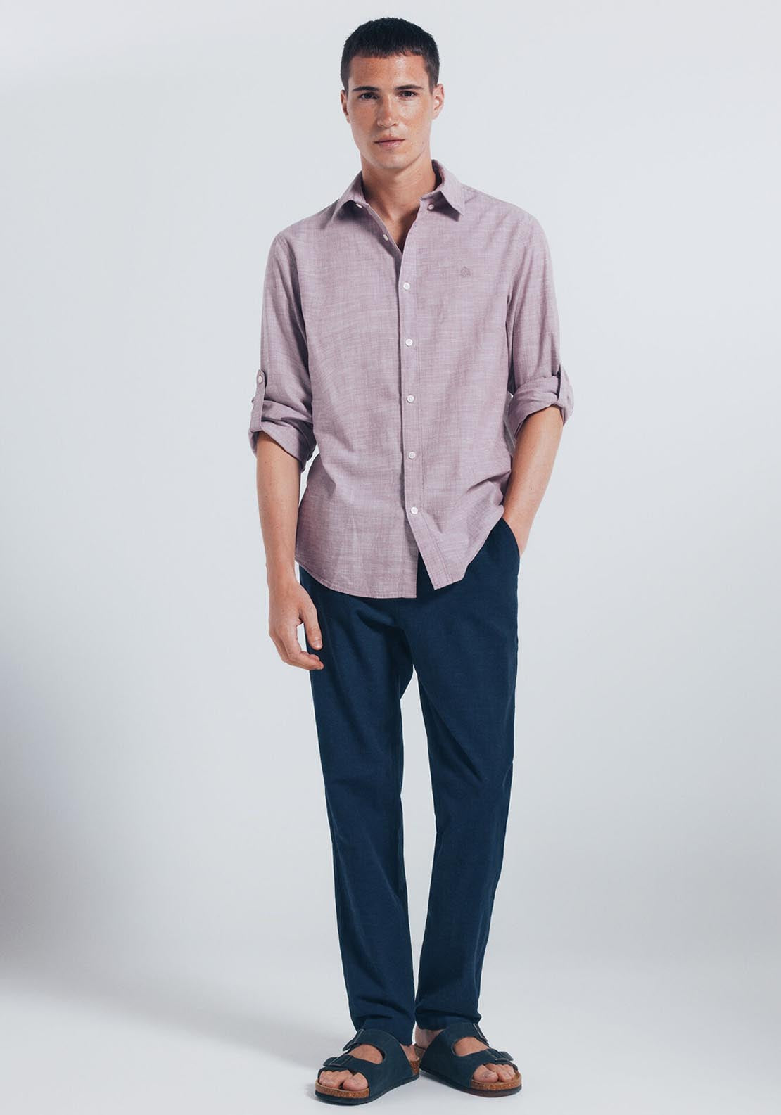 Slub Cotton Shirt - Red