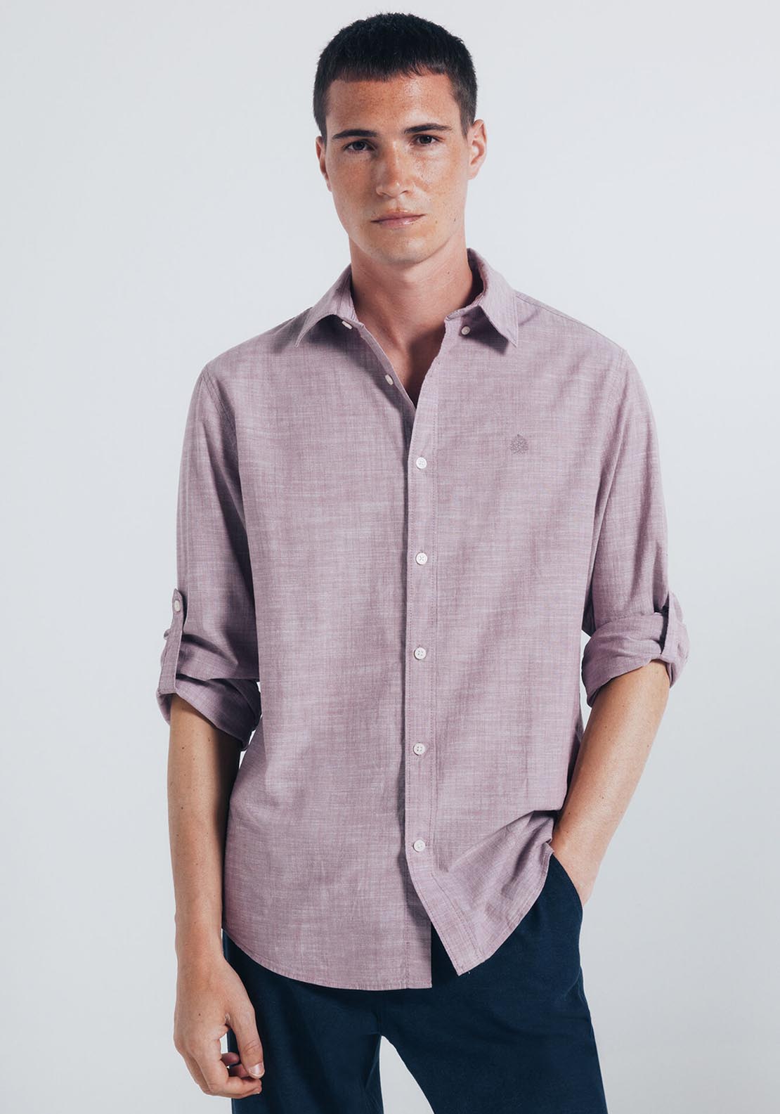 Slub Cotton Shirt - Red