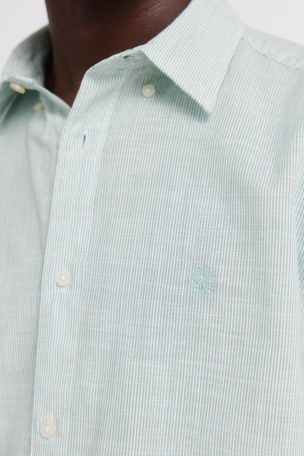 Lightweight Micro-Striped Shirt - Green
