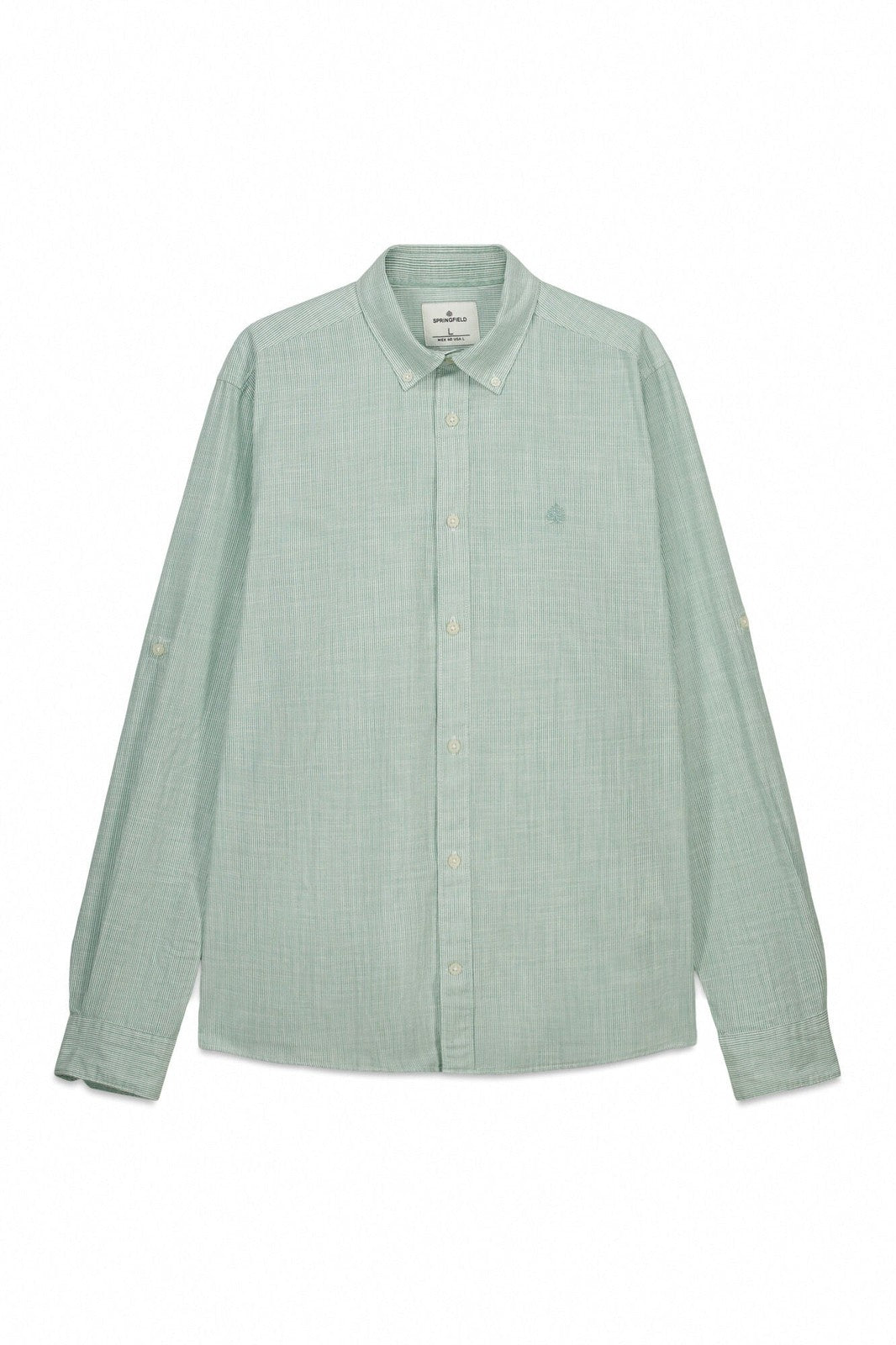 Lightweight Micro-Striped Shirt - Green