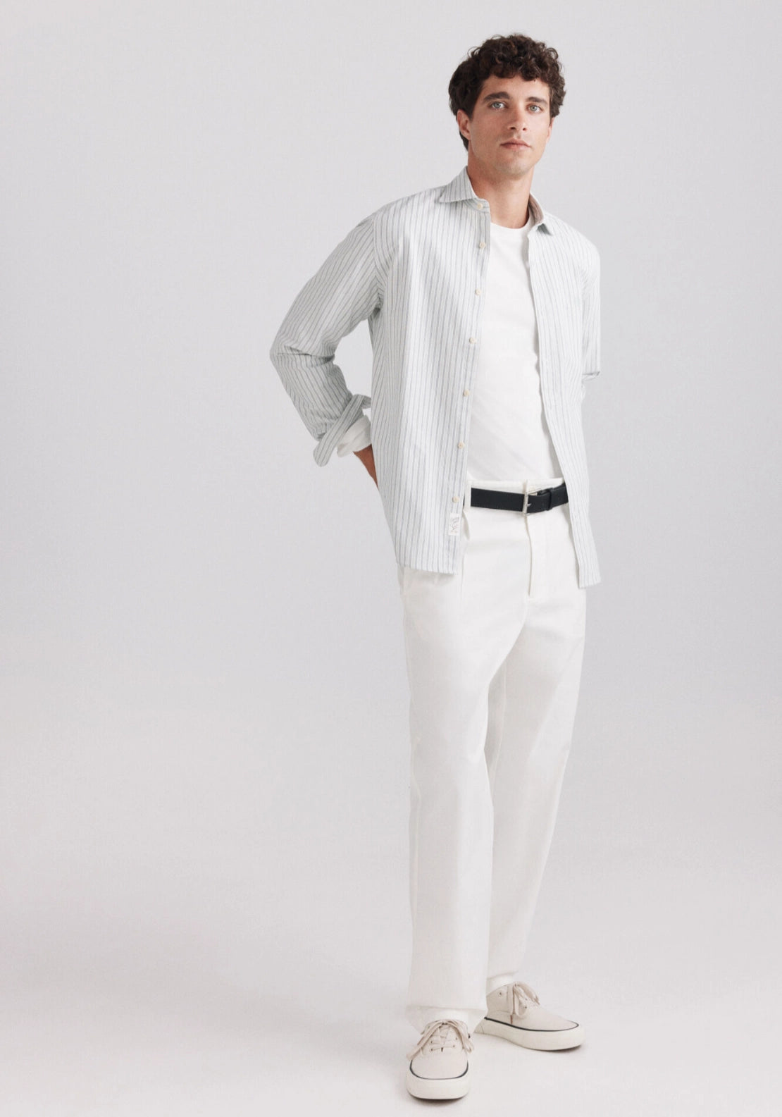Stripe Light Oxford Shirt - Green