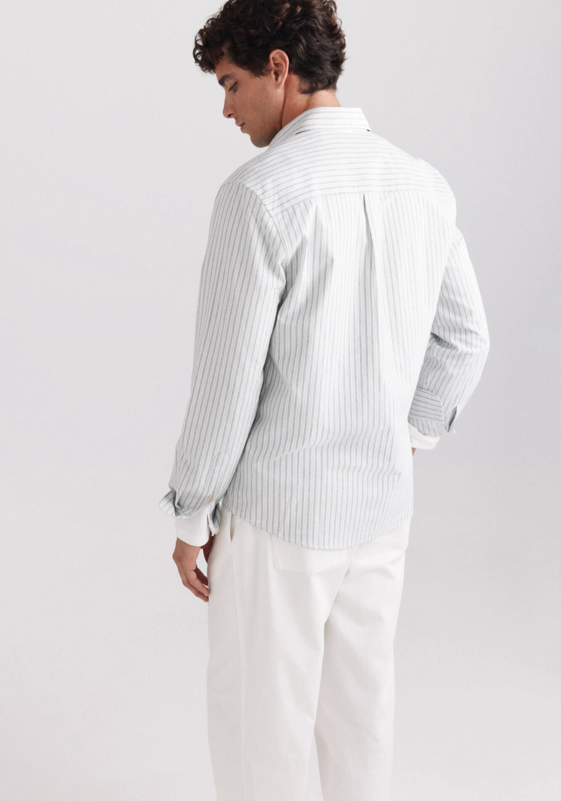 Stripe Light Oxford Shirt - Green