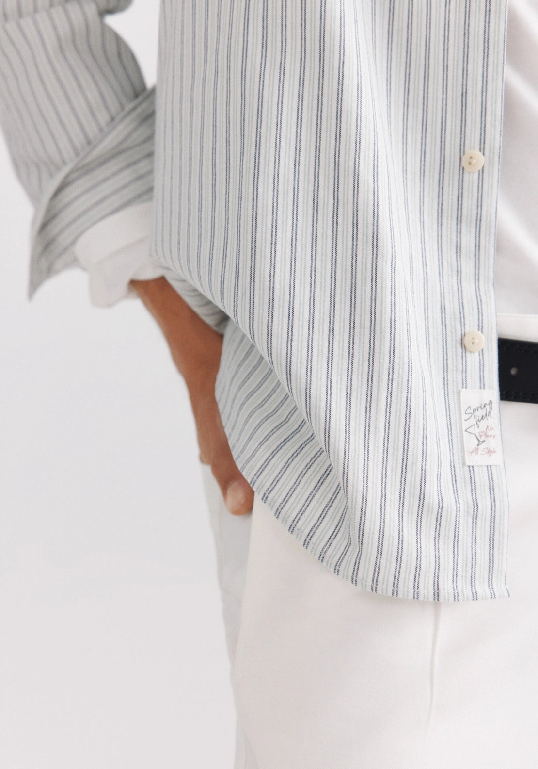 Stripe Light Oxford Shirt - Green