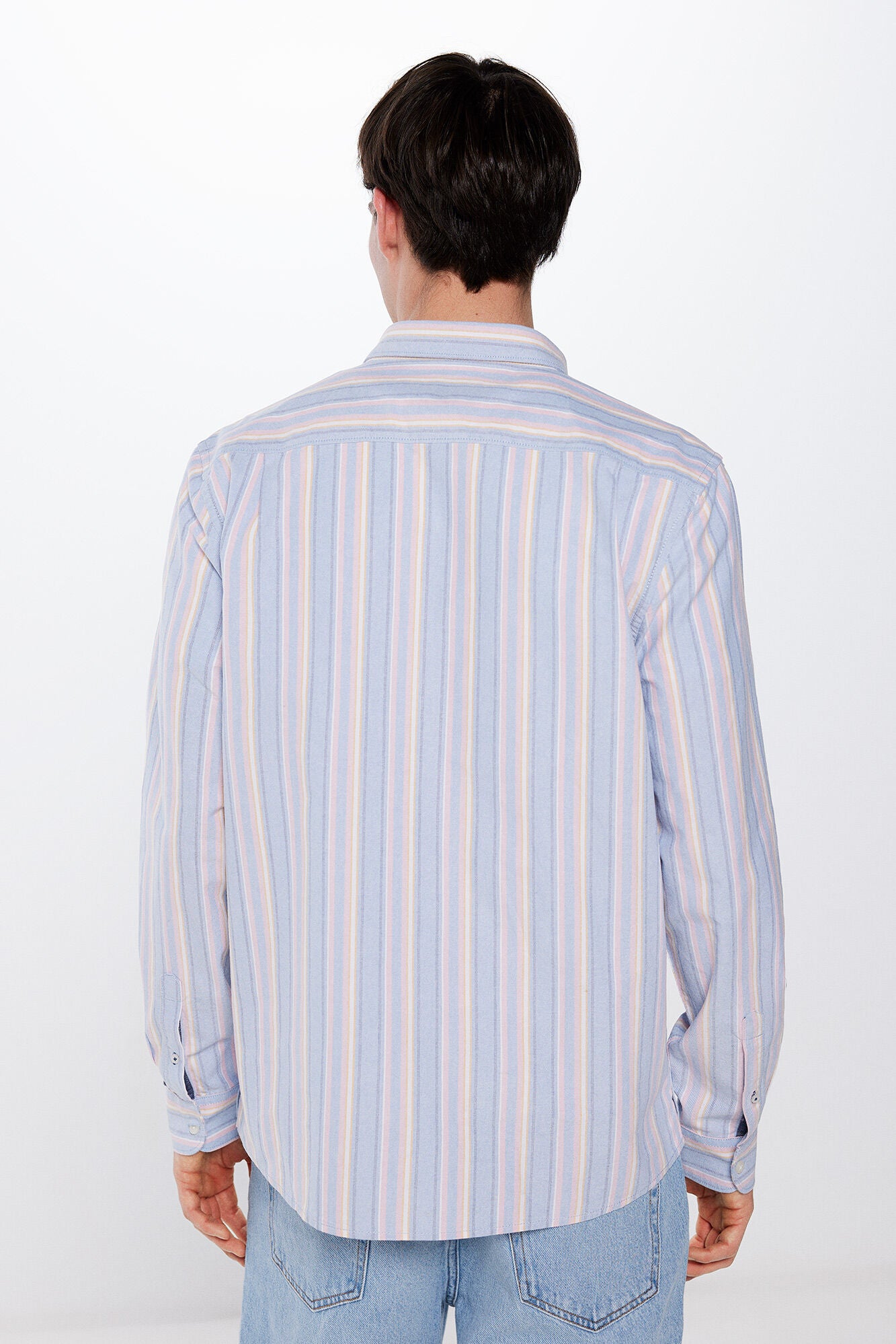 Springfield Oxford striped polo shirt - Multi 2 Shaws Department Stores