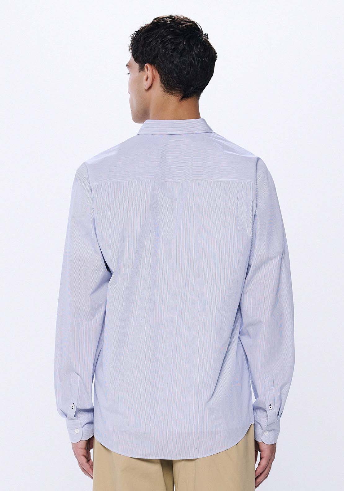 Springfield striped poplin shirt - Blue 2 Shaws Department Stores