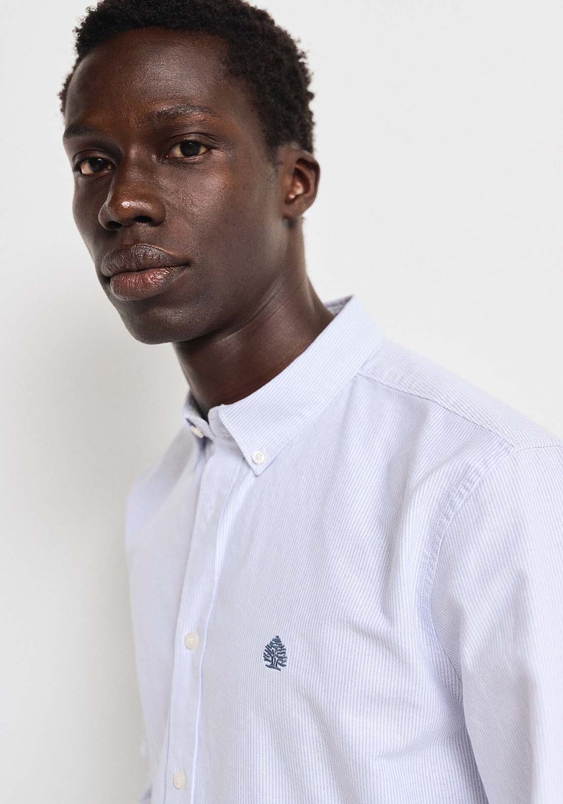 Springfield Striped Oxford shirt - Blue 3 Shaws Department Stores