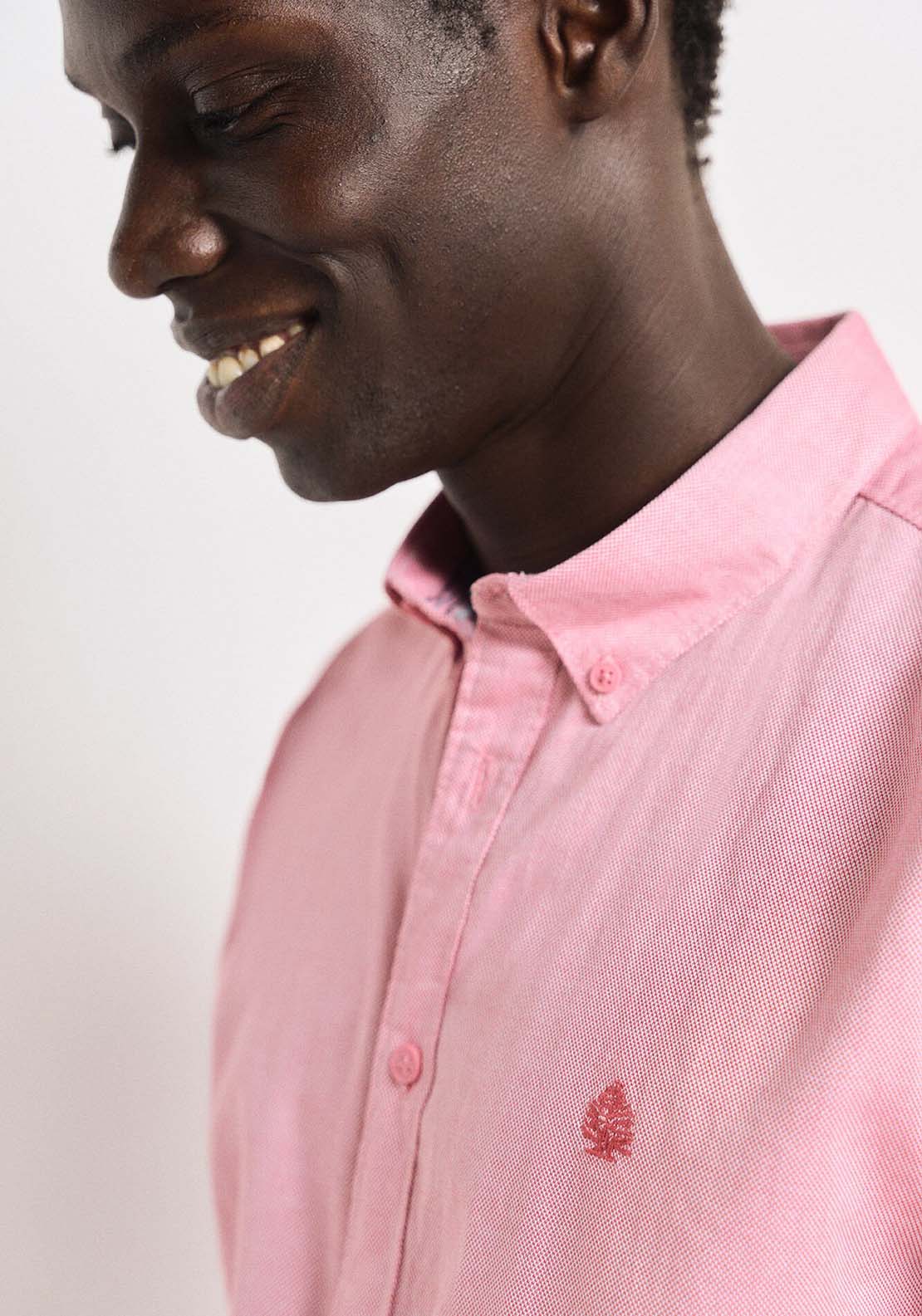 Springfield Striped Oxford shirt - Red / Coral 4 Shaws Department Stores