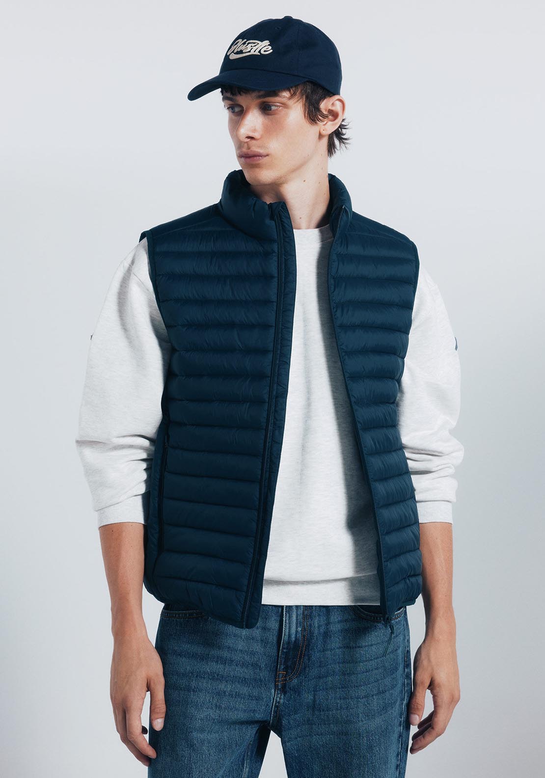 Quilted Gilet - Blue
