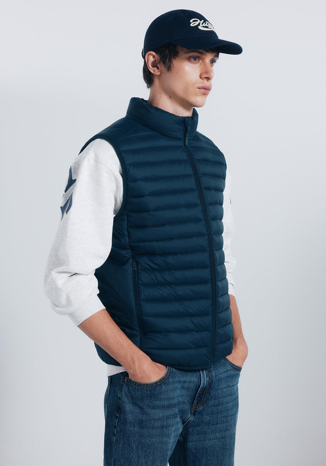 Quilted Gilet - Blue