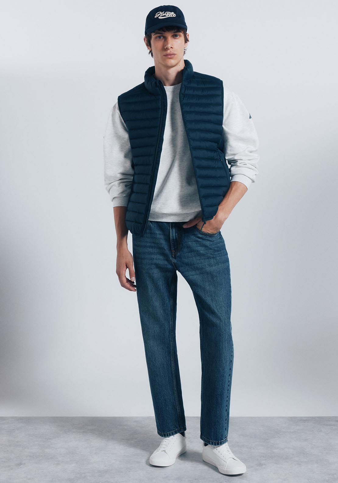 Quilted Gilet - Blue