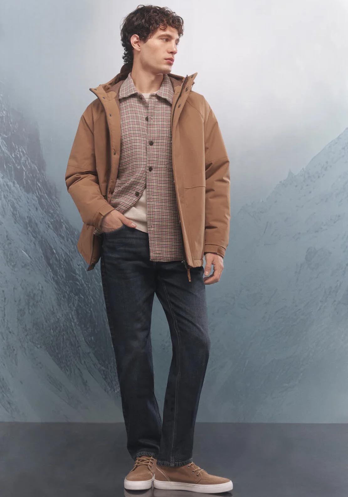Springfield Thermal Padded Parka - Beige/camel 7 Shaws Department Stores