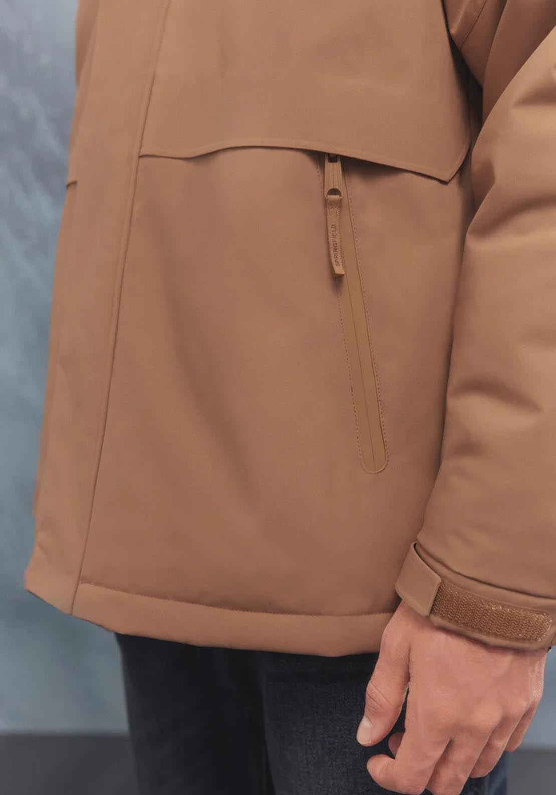 Springfield Thermal Padded Parka - Beige/camel 4 Shaws Department Stores