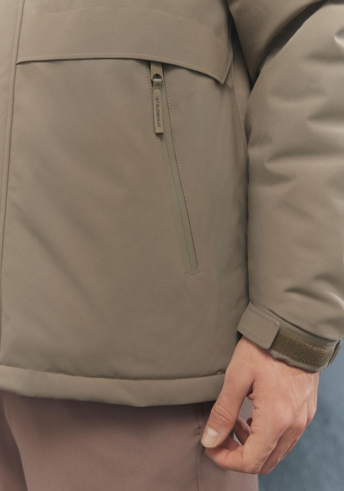 Springfield Thermal Padded Parka - Green 4 Shaws Department Stores