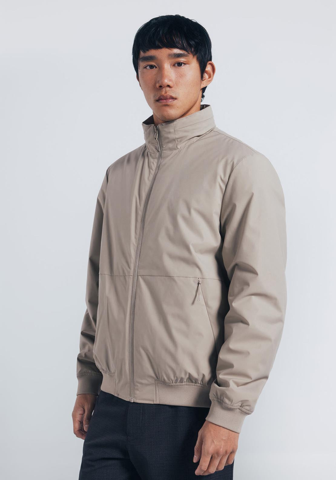 Springfield Puffer Technical Jacket - Beige 3 Shaws Department Stores