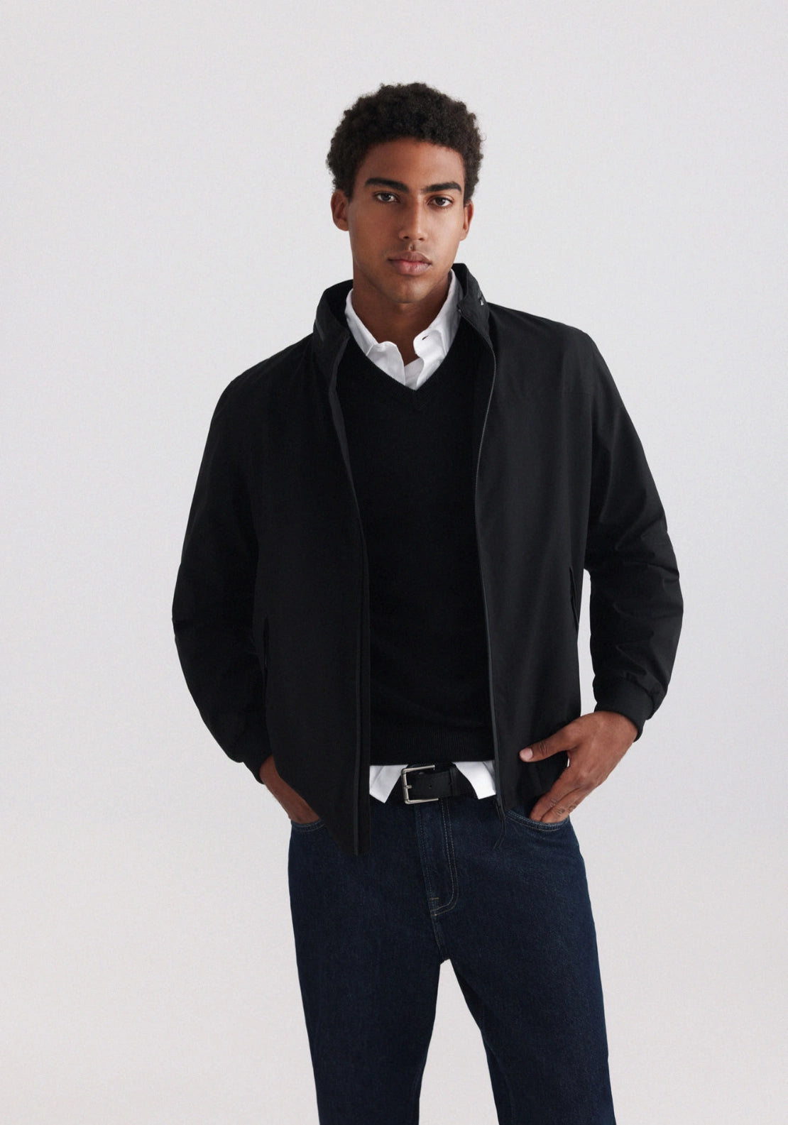 Light Tech Funnel Jacket - Black