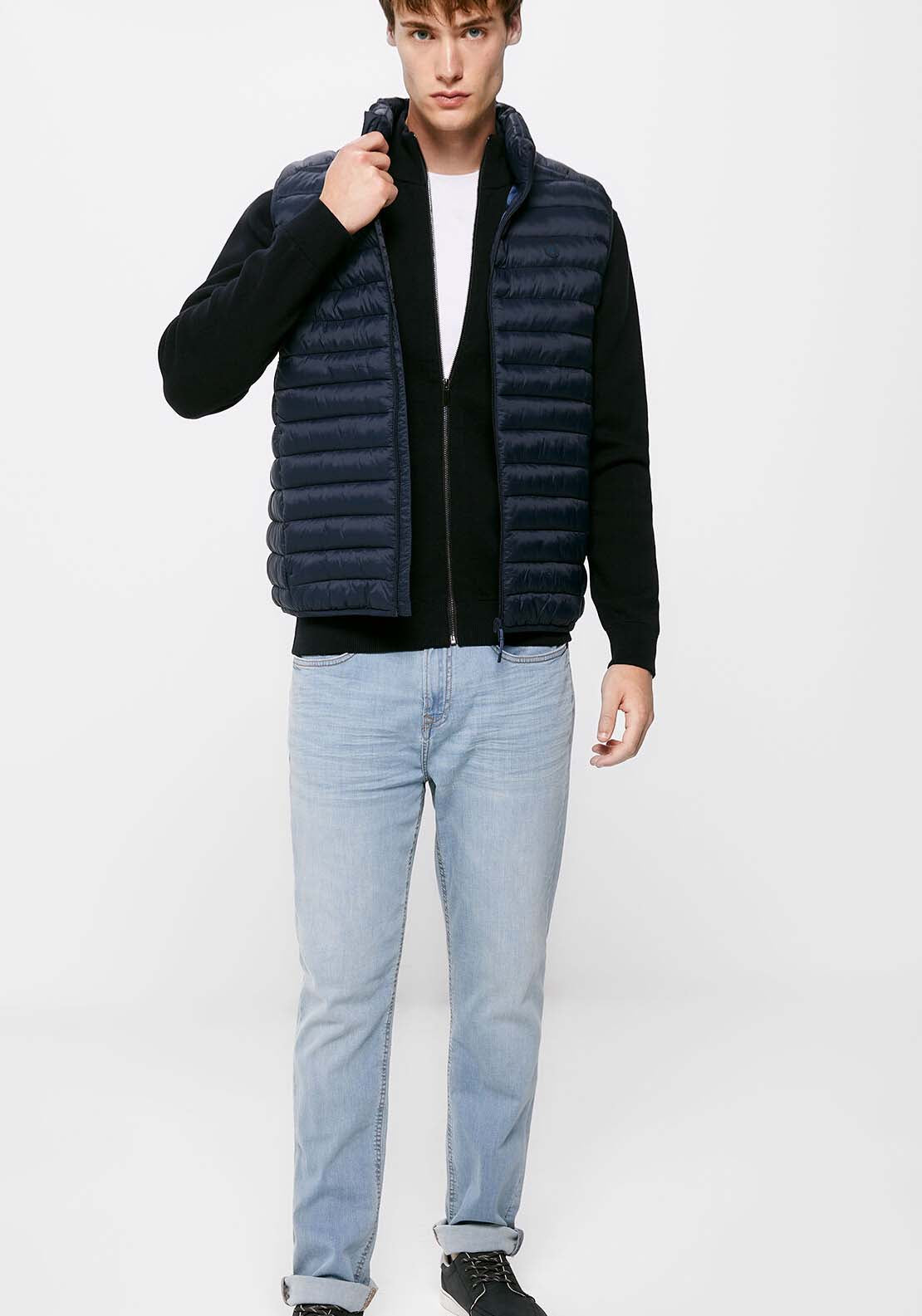Springfield Quilted gilet - Blue 2 Shaws Department Stores