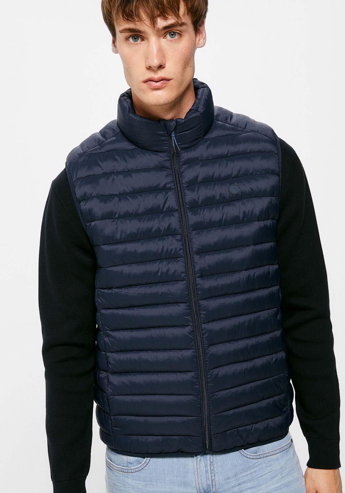 Springfield Quilted gilet - Blue 1 Shaws Department Stores