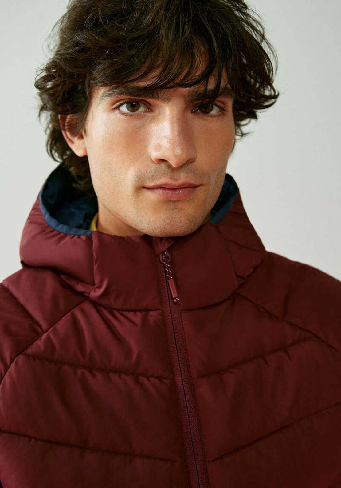 Springfield Padded thermal jacket - Wine 4 Shaws Department Stores
