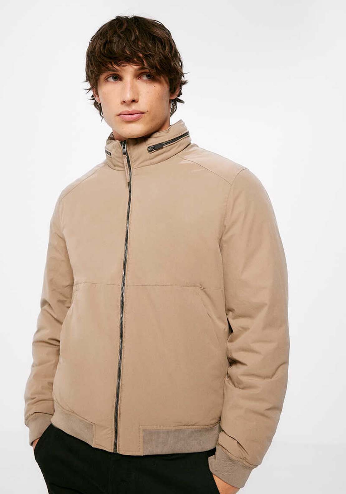 Springfield Technical quilted jacket - Sand 1 Shaws Department Stores