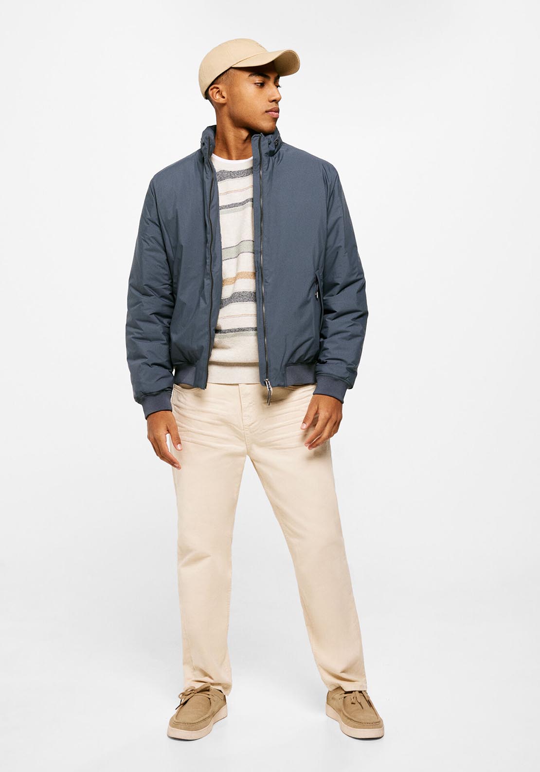 Springfield Technical quilted jacket - Blue 4 Shaws Department Stores