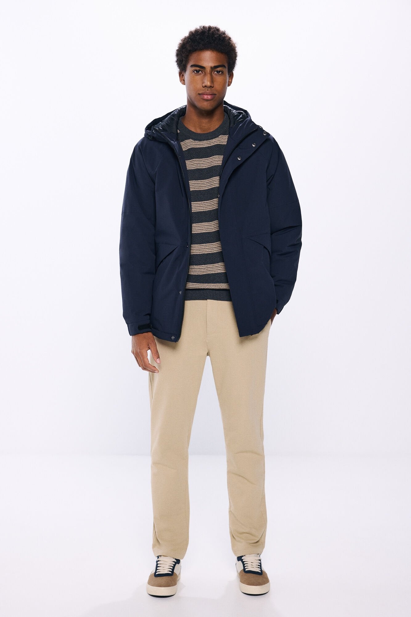 Springfield Short Padded Thermal Parka - Blue 2 Shaws Department Stores