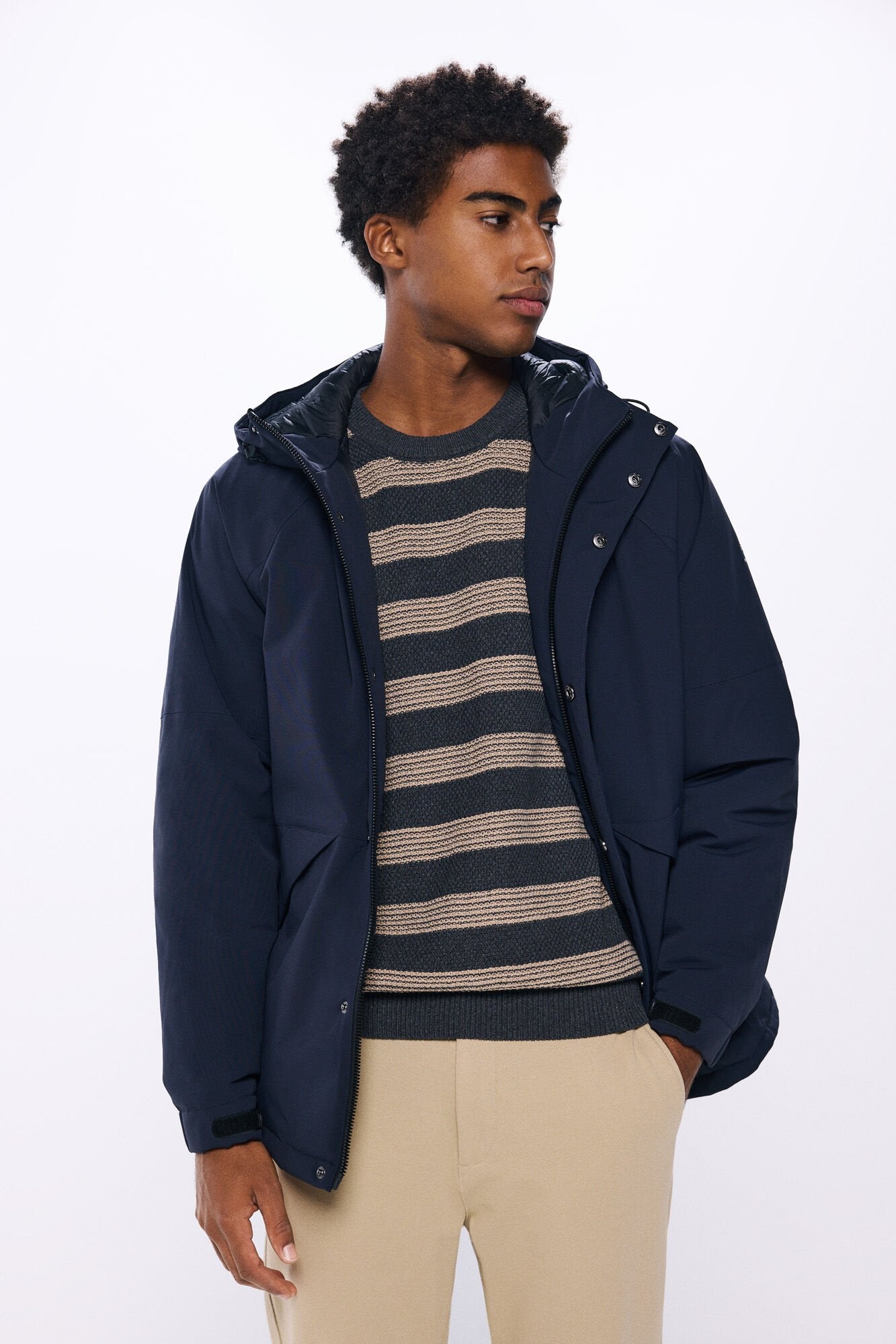 Springfield Short Padded Thermal Parka - Blue 1 Shaws Department Stores