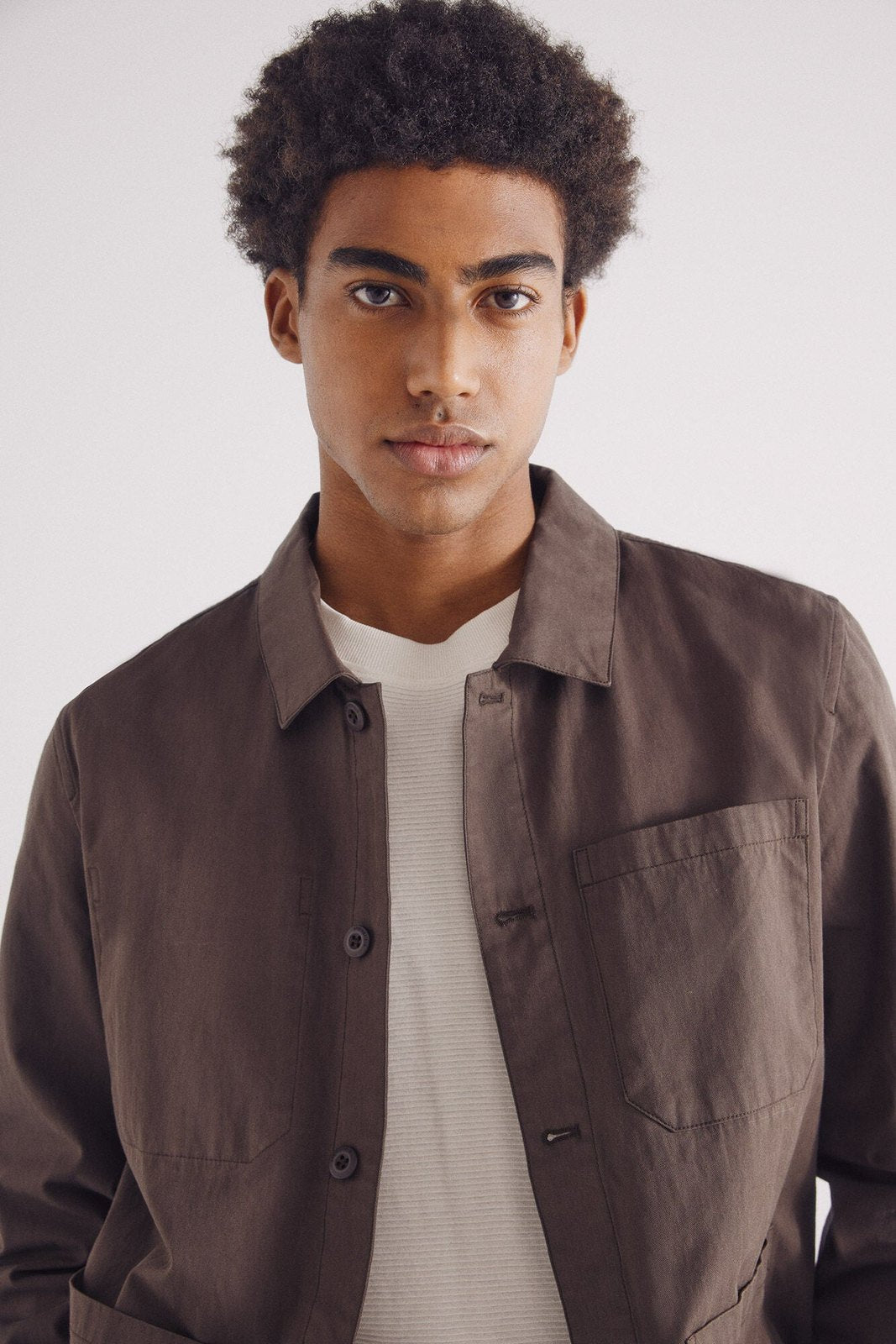 Springfield Textured overshirt - Brown Print 6 Shaws Department Stores