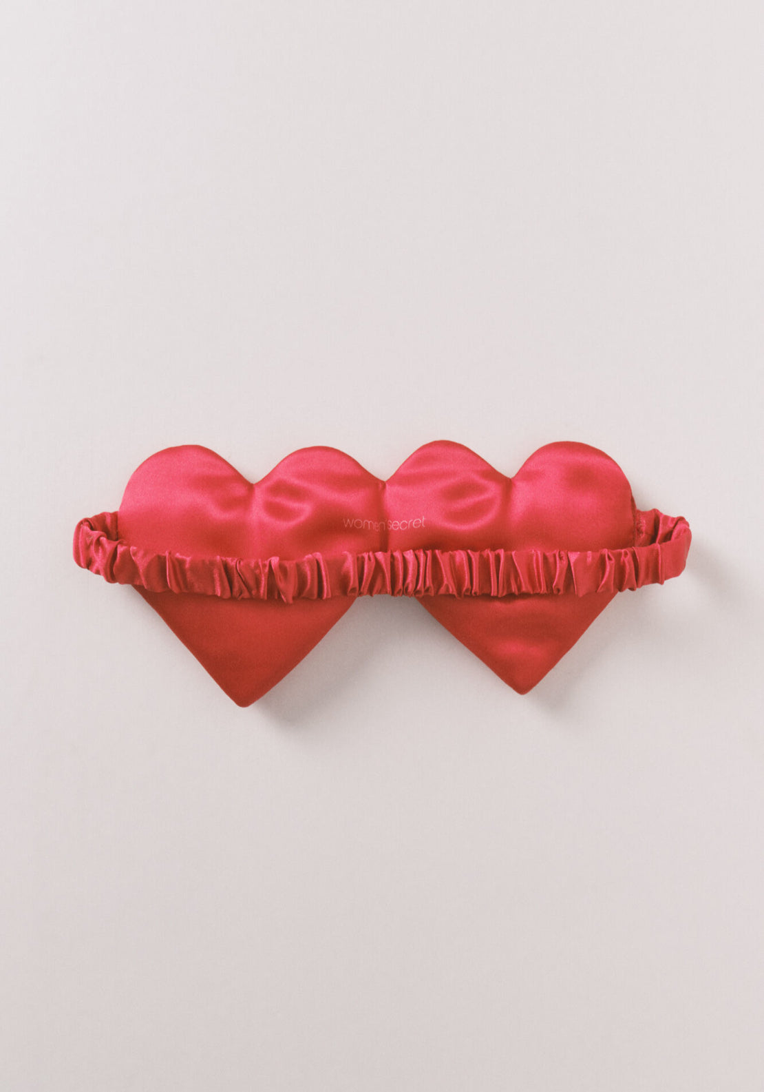 Heart Print Sleep Mask - Red