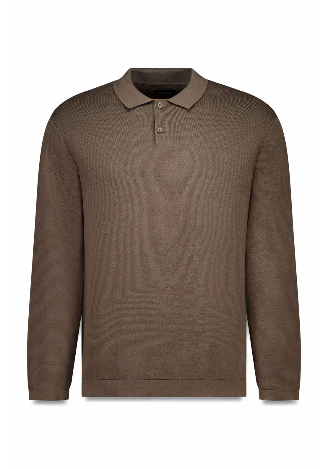 Springfield Polo Shirt Neck Jumper - Brown 6 Shaws Department Stores